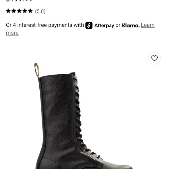 Womens Dr. Martens 1B99 Mid-Calf Boot - Black, 14 eye - Picture 2 of 7